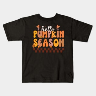 hello pumpkin season Kids T-Shirt